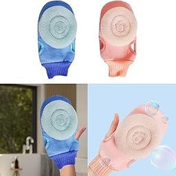 Bnf Bath Glove Skin Cleanser Creative Body Scrubber for Deep Cleansing Neck Body Blue Health & Beauty | Skin Care | Exfoliators & Scrubs-image-23