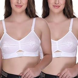 Women's Moving Cotton Full Coverage Non-Padded Non-Wired Everyday Bra with Round Stitching Seamed Cups with Cotton Straps (Combo_Pack of 2)-image-57