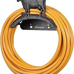 Sharpex DIY Wall Mounted Hose Hanger for Garden | Decorative Heavy Duty Metal Pipe Holder for Hotel, Backyard, Indoor - Outdoor | Portable-picture-1