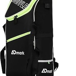 ADMARK Cricket kit Bag Green/Black Heavy Duty with Single bat Pocket for Kids (Cricket Bag Green)-image-98