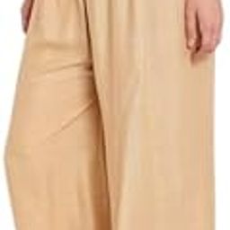Plain Plazo Women Rayon Loose Fit Flared Palazzo Pants Soft Stylish & Comfortable Bottom Wear Casual Plaazo for Girls Office, Stylish Flared Palazzo Trousers Wide Leg in Skin Colour (Large)-48