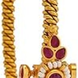 Ruby Gold Plated Ethnic Antique Kada - 411401-5