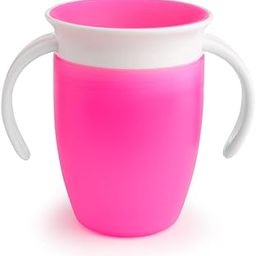 ZIKKU Transition Sippy Cups with Handles, 360 Degree Spill Proof Design, Leak Proof Miracle Cups for Toddlers (Pink)-29