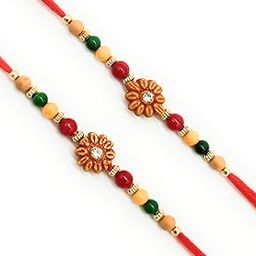 India Rakhi for Brother - Set of 2 Premium Designer Rakhis| Raksha Bandhan Gift Set for Brother |-image-9