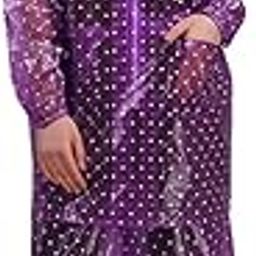 Women's Floral Transparent Raincoat for Womens with Skart-image-35