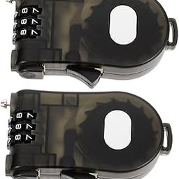 WOONEKY 2pcs Retractable Combination Lock for Luggage Heavy Duty Suitcase Security Lock Adjustable Cable for Travel Protection and Theft Prevention-image-16