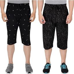 Men's Regular Fit Three Fourth Capri (Pack of 2)-picture-26