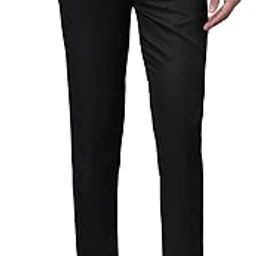 Men's Solid Ankle Length Flat Front Straight Slim Fit Casual Skinny Stretch Chinos Dress Business Pant with Pocket Suit Pants Clothing Office Formal Wear Work Trousers (M Pant 164)-picture-43