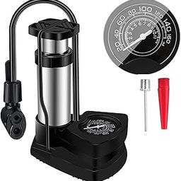HSR Bike Accessories and Cycle for Universal Portable Foot Air Pump with Tire Pressure Gauge Motorbike,Bicycle,Football,Electric Scooter-18