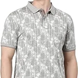 classic polo Men's Half Sleeve Polo Neck Slim Fit All Over Print Cotton T-Shirt-picture-25