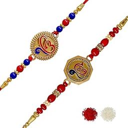 Brass Religious Ik Onkar Punjabi Mirror Rakhi Set With Roli Chawal & Card| Rakhi For Brother And Bhabhi Kids| Rakhi Set Of 2 | Resin Rakhi| Rakhi Gift For Brother 210-image-80