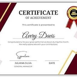 AanyaCentric Set of 20 A4 Size 8.3 x 11.7 Inch Self Fill in Certificate of Appreciation Pre-Printed on Glossy Photo Paper For Recognition Achievement Completion Award for Student Employee Trainee-image-78