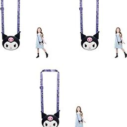 Kuromi Mini Purse for Girls Kawaii Small Silicone Bag Cartoon Cute Bags Kids Daily Casual Earphone Coin Purse Keys Pouch Fashion Sling 3PCS-image-7