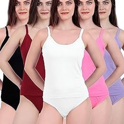Women's Camisole (Pack of 5) | 100% Cotton-image-50