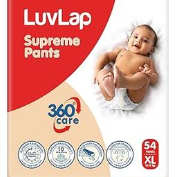 LuvLap Supreme Diaper Pants Extra Large (XL) 12 to 17Kg, 54Pc, 360° skin care with 10 million breathable pores, Aloe Vera for superior Rash prevention, upto 12hr protection, 5 layer super light core-image-21