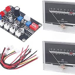 UniMarket® VU Meter with Driver Board, Power Amplifier DB Audio Level Meter with High Accuracy, White Backlight Power Supply for DIY Recording Studio, 2 VU Meters-picture-4