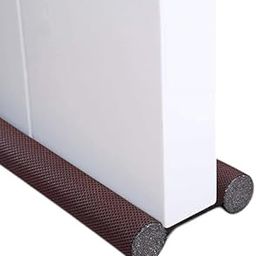 Door Seal Strip - Noise and Insect Barrier - Washable Door Bottom Sealing Strip, Door Guard, Door Stopper, Security Door Mat, Anti-Flaming, Fireproof- (Brown)_AZBZ-05_Pack of 4-image-27