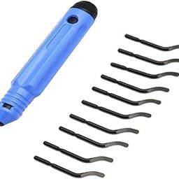 Losa Deburring Tool Handle Trimming Knife Slitter with 10 Deburring Blade Heads-image-13