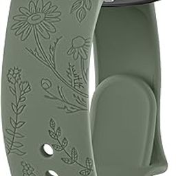 Tobfit 20mm Soft Floral Watch Strap Compatible for Amazfit GTS 2 Mini, Amazfit Bip/Bip U/Pro/Lite, Bip S, Bip 3, Flower Silicone Strap for Amazfit GTS/ 2/2e/3/4/4 Mini, WATCH NOT INCLUDED-image-49