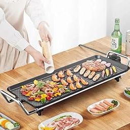 Jolfay Electric Griddle, Portable Smokeless BBQ Barbecue Versatile Griddle Nonstick Teppanyaki Table Top Grill Griddle, Hot Plate 1350 W/Separate for Home Dinner Indoor outdoor Useful Parties Cooking-15