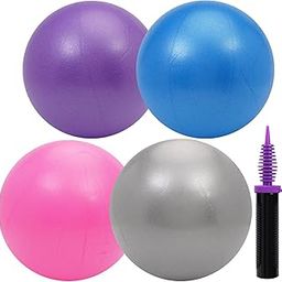 WOCUME 4 Pack Small Exercise Ball, 9 Inch Mini Pilates Ball, Mini Yoga Ball for Pilates, Yoga, Core Training, Stretching, Physical Therapy, Ab Workouts,Stability, Improves Balance-image-60