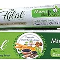 Hilal Miswak & Blackseed Herbal Toothpaste | (100gx3 I Pack of 3) | Tooth Decay Prevention, Stain Removal, Cavity Protection, Tartar Control, Gum Protection, Plaque Removal, Anti-Bacterial-image-2