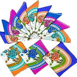 Premium Cotton Handkerchiefs - 11 * 11 Colorful Prints for Women/Girls (Pack of 12, Multicolor. Designs Will Vary as per Availability-18