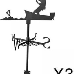 ATORSE 3xWind Vane Wind Direction Indicator Farm Yard Decorations Angler-image-59