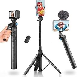 HIFFIN HST-61 Selfie Stick Tripod, 63” Professional Tripod with Wireless Remote, Portable Travel Tripod Stand Compatible with Smartphones & Cameras for Vlogging/Video Recording/Live Streaming-16