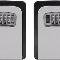 UJEAVETTE 4 Digit Combination Key Lock Box Wall Mount Safe Security Storage Case 2pcs-image-3