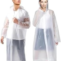 EVA Waterproof Unisex Rain Coat Hooded Full Sleeves Outdoor Men, Women, Boys & Girls Rainwear Poncho Raincoat for Camping, Hiking & Travelling (White)-picture-53