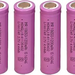 ElectroSys 1200mAH Ultra Boost High Capacity Rechargeable Original Power Long-Lasting Cell Batteries for Headlamp, LED, Bluetooth Speaker, Laptops, Power Bank & Torch, Flat Top, 3.7V, Pack of 4-12