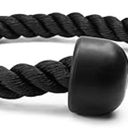 AD&AD Heavy Duty Single Triceps Rope Handle | Multi Exercise | Pull Down/Extension | Gym Cable Machine Attachment Black-24