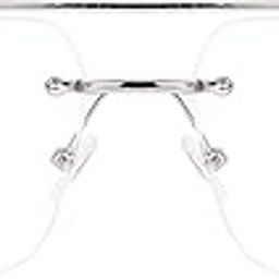 Clear Rimless Spectacles – Retro Fashion Design Gradient Cutting Lens UV400 Sunglasses for Men & Women Stylish Eyewear-image-11