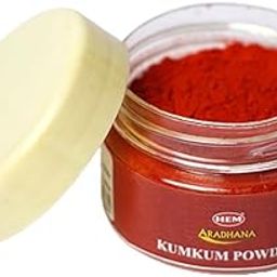 Hem Aradhana Kumkum Powder | Vibrant Red for Puja, Tilak, Festivals & Wedding Ceremonies | Non-Toxic, Easy to Apply & Fine Texture | Perfect for Religious Rituals & Holy Occasions | 25g Pack-image-1
