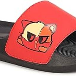 Sliders for Men | Cat Print Design | Lightweight EVA Sole & Comfortable Slippers | Flip-Flops & Chappals for Everyday Use-image-7