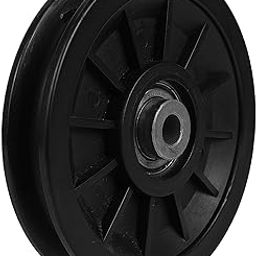 M ART Gym Machine Bearing Pulley 4" Black Wheel for Wire(Pack of 4/8/12/16/20/24/28/32/36)-31