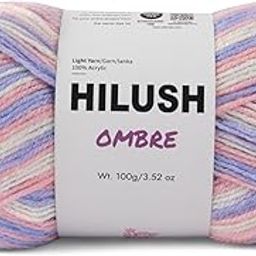 Ombre Hand Knitting and Crochet Yarn. Pack of 1 Ball - 100gms. Shade no - HLV002 (Pink Purple)-image-21