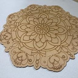 UG CRAFTZONE Wooden MDF Mandala Art Board, Round Shape, Decorative Pattern Design for Artists-image-28