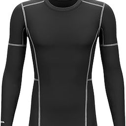 Total Alfa Inner T-Shirt for Men Full Sleeves | Compression Fit Dry Stretchable Gym Shirt | Workout Nylon Sportswear Top Black XL-45