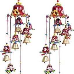 Rajasthani Decorative Hanging Wind Chimes for Home, Office,Outdoor, Leaving Room Decor (Set of 2 Piece)-image-39