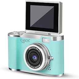 Cason 48MP Digital Camera for Kids-Real Photo & Video Mini Camera for Photography 2.4” Rotating Screen, Built in Games Kids Camera for 5-15 Years Girls & Boys(Upto 64GB Memory)-13