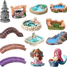Miniature Garden Bridge Figurines – 13-Piece Miniature Garden Decorations | Colorful Garden Accessories & Terrarium Decorations | Perfect for Fish Tanks, Flower Pots, & Fairy Gardens-picture-16