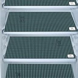 E-Retailer® Waterproof PVC Refrigerator Drawer Mats/Multipurpose Mats/Fridge Mats Set of 4 Pcs (Color-Check Black, Size-17.5X11.5 Inches)-image-3