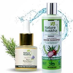 Nature Nuskha Hair Growth Combo Kit - Real Rosemary Essential Oil 15ml & Onion Shampoo 250ml - Rosemary Oil for Hair Growth, Hair Fall Control, Anti Dandruff, Strengthens Hair - Vitamin E Enriched-8