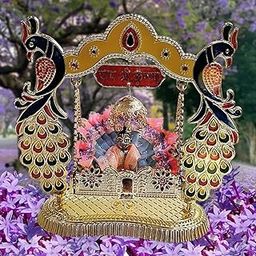 PARTISH Jhula for Laddu Gopal Size 0 Number (Plastic) | Krishna Bal Gopal Jhula for Ladoo Gopal - Swing for Kanha Ji | Thakur Ji | Janmashtami Palna for Home Temple Mandir-image-8