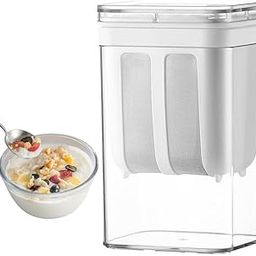 HOMZIE Plastic Multipurpose Greek Yogurt & Curd Maker Hung Curd - 1100ml | Durable, BPA-Free | Easy Homemade Yogurt & Cheese (Yogurt Maker), 10L x 8W x 16H cm, Multi-Coloured-2
