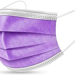 Be Positive 3 Ply Standard Quality Non-Woven Fabric Ear-Loop Face Mask - Purple (Pack of 100 Pieces) KTSQ3PLMK-100-PPL-19