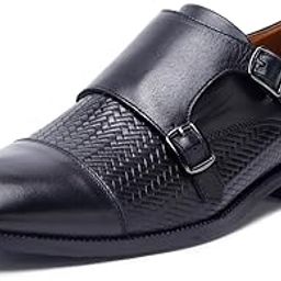 Formal Shoes for Men | Italian Leather Double Monk Strap Handcrafted Shoes | Stylish Lace-Up Business, Formal, Shoes (LSEUWEDM)-image-66