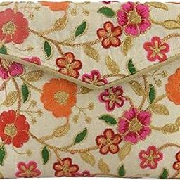 Kuber Industries Silk Traditional Embroidery Envelope Clutch/Hand Purse Bag for Women/Girls (Maroon)-KUBMART11849-image-29